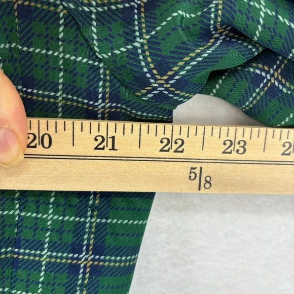 Dana Buchman Green Plaid Blazer Jacket Women Size 12 Silk Blend Academia Preppy - Picture 8 of 11